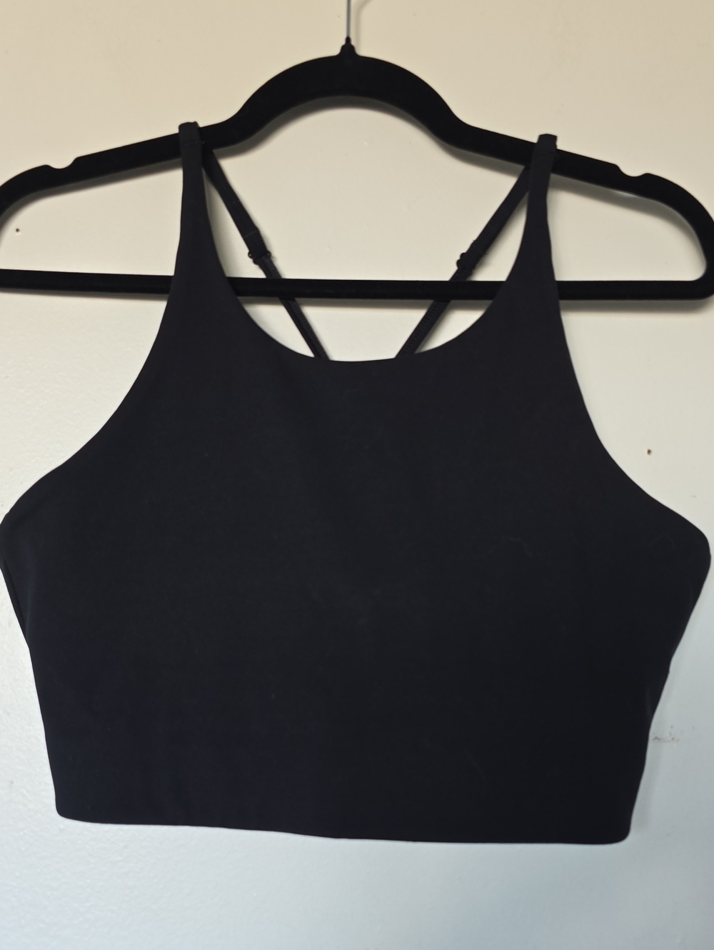 girlfriend collective Black Cropped Strappy Tank
